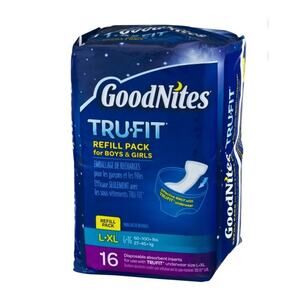 GoodNites TruFit Refill Pack 16 ct Unisex Disposable Absorbent Inserts Size L/XL